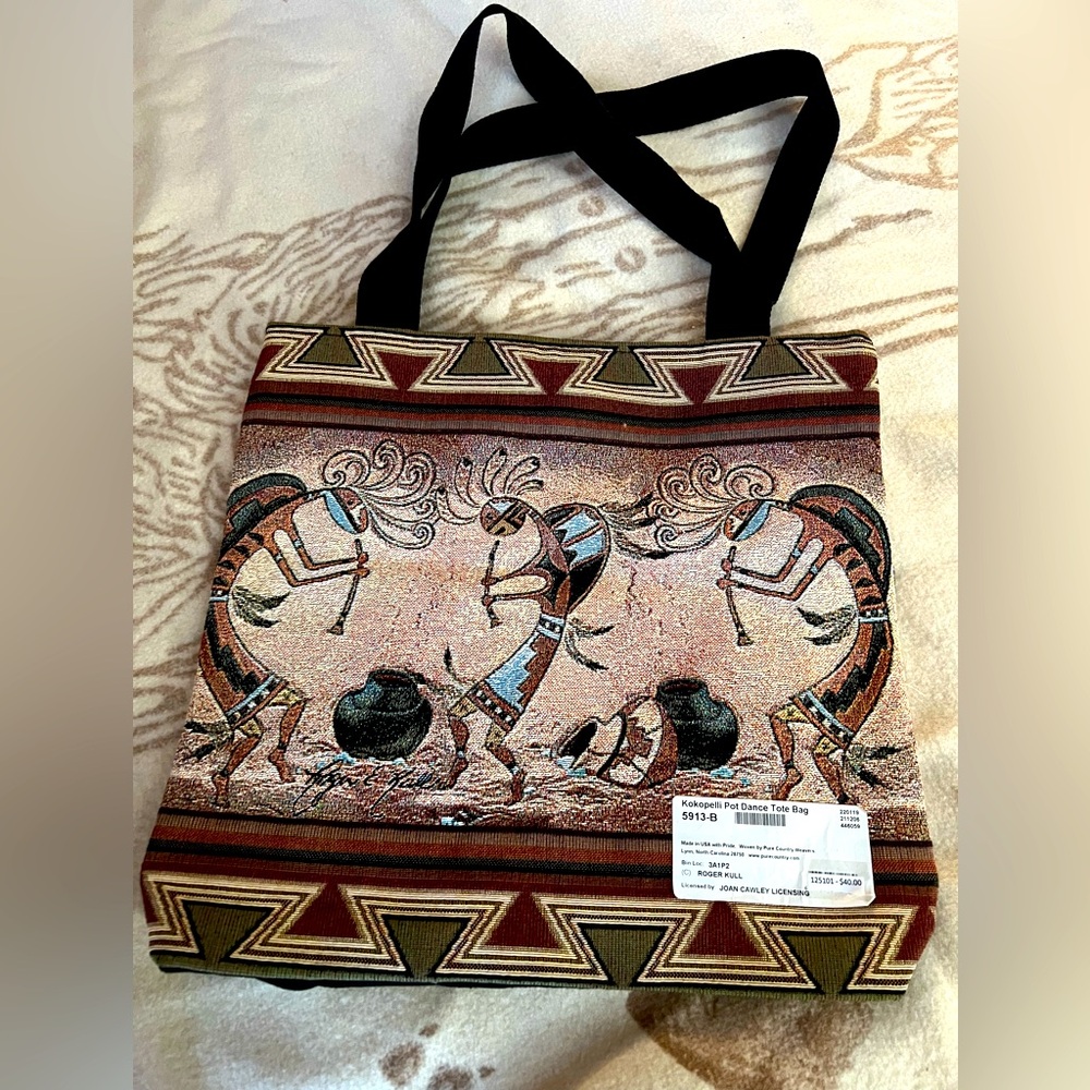 Beautiful, Southwestern, Native American, Woven Tote designed by Roger Kull.